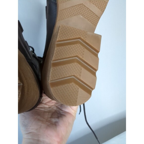 NWOT Sorel Cate the Great 9.5 Size Women's Bootie Brown Combat Boots Ankle Lace - Picture 8 of 10